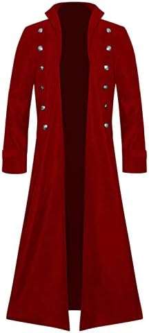 Erkek moda ceket ceket Steampunk Vintage ceket Ceket Orta ve uzun ceket uzun kollu düğme O yağmur ceket