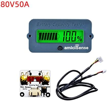 amiciSense Coulometer 8V~80V, 50A Gerçek Pil Kapasitesi Göstergesi voltmetre Li-İon, Life-Po Ve Kurşun Asit Batarya