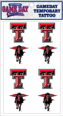 Oyun Günü Outfitters NCAA Texas Tech Kırmızı Raiders Dövme, Bir Boyut, Çok Renkli
