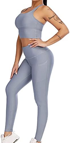 lcepcy Streç Tayt Kadınlar için Cep Telefonu ile, Karın Germe Yüksek Belli Yoga Pantolon, Atletik Egzersiz Koşu Tayt