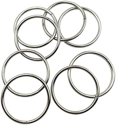 50 Adet Gümüş Çeşitli Çok Amaçlı Metal O Ring Donanım Çanta Halka El DIY Aksesuarları-15mm, 20mm, 25mm, 32mm, 38mm (3/4 inç), Q2615