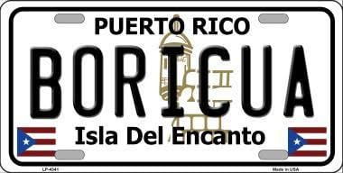 Boricua Porto Riko Metal Yenilik Plaka Etiketi LP-4341