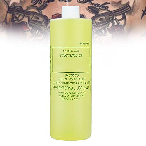 Dövme ve Piercing için Cilt Hazırlığı için Dövme Yeşil Sabun Şablon Uygulama Solüsyonu ve Temizleyici, 480ML