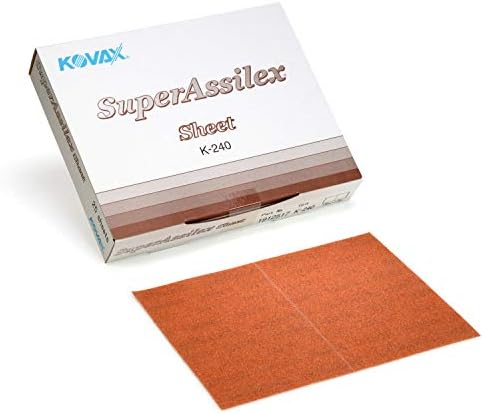Super Assilex Esnek Zımpara Kağıtları, Kahverengi K-240, Kanca ve Halka, 191-2517, 25 Kağıtlar
