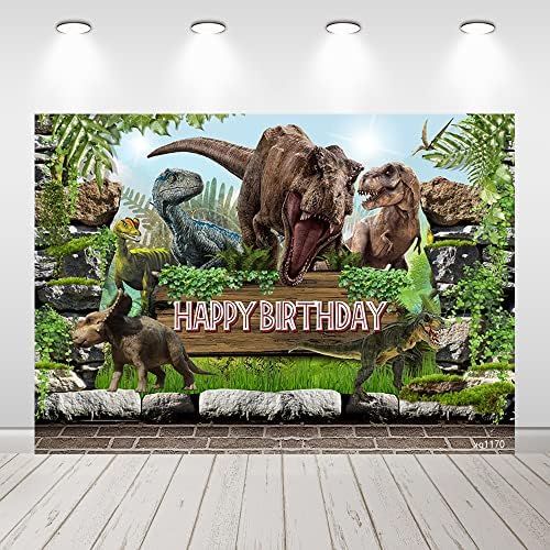 5x3ft Jurassic Dünya Parkı Fotoğraf Backdrop Çocuk Doğum Günü Partisi Afiş Bebek Duş Dinozor Arka Plan Fotoğraf Stüdyosu Sahne