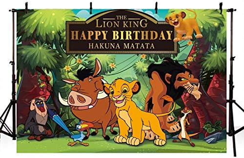 Aslan Kral Zemin / Simba / Erkek / Bebek Doğum Günü / Parti Malzemeleri / Çocuklar / Afiş Fotoğraf Süslemeleri