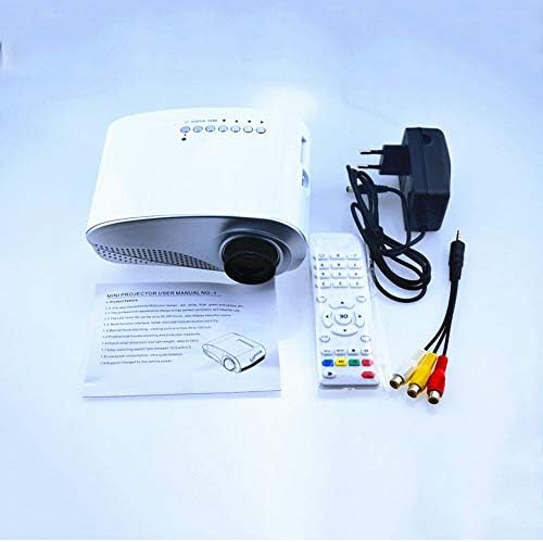 Raxınbang Tüketici Taşınabilir Mini Projektör Desteği 1080, Projektöre Bağlı Çeşitli Cihazları Destekler HD (Renk: Beyaz)
