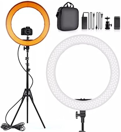 ZSEDP 18 İnç LED halka ışık Kamera Fotoğraf Stüdyosu Telefon Video Lamba Standı Makyaj Taşınabilir Fotografik Aydınlatma