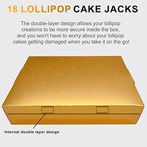 10 adet Kek Pop Ambalaj, Kek Pop Tutucu Kek Pop Standı 18 Delik (8.6 * 6 * 11.8） küçük kek ambalajı gösteren Şeffaf Pencere ile 24