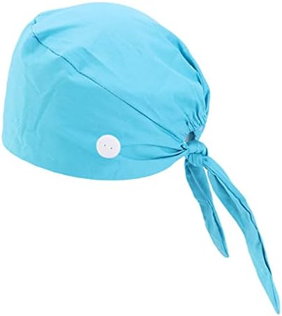 XDSDDS Pamuk Baskılı El Bandaj saç bonesi Toka ve Anti Boğulma Şapka Boyama Uyku Kadınlar için Dantel-Up (Renk : Gri, Boyut: 1)