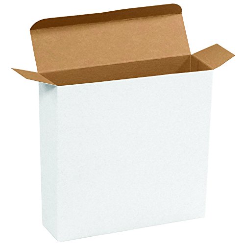 Teyp Mantığı TLRTC57W Ters Tuck Katlanır Kartonlar, 7 1/4 x 2 x 7 1/4, Beyaz (250'li Paket)