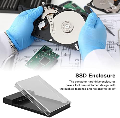 USB 3.0 HDD Muhafaza, SSD Muhafaza Sağlam Tasarım 6Gbps Ev Ofisi için Siyah LED Göstergesi