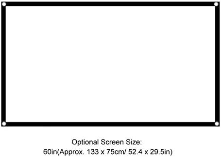 60-150 İnç Taşınabilir Projektör Ekran, Katlanabilir 16:9 HD Olmayan Kırışık Polyester Projeksiyon Filmleri Ekran Perde için Kapalı