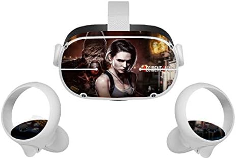 Korku Zombi video oyunu Oculus Quest 2 Cilt VR 2 Skins Kulaklık ve Kontrolörleri Sticker Koruyucu Çıkartma Aksesuarları