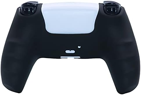 RALAN PS5 denetleyici cilt kaymaz lazer ejderha silikon kapak koruyucu kılıf 4 pençe başparmak kavrama kapakları ve siyah Pro başparmak
