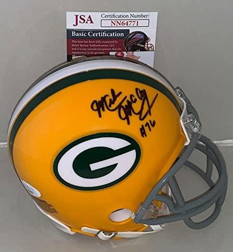 Mike McCoy imzalı Green Bay Packers Gerileme mini kask imzalı JSA İmzalı NFL Mini Kasklar