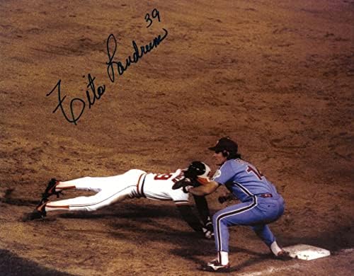 Tito Landrum Baltimore Orioles İmzalı 8x10 Fotoğraf İmzalı-İmzalı MLB Fotoğrafları