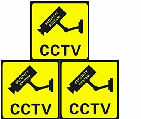 ND 3 adet Lot ev CCTV gözetim güvenlik kamera etiket uyarı çıkartma işaretleri
