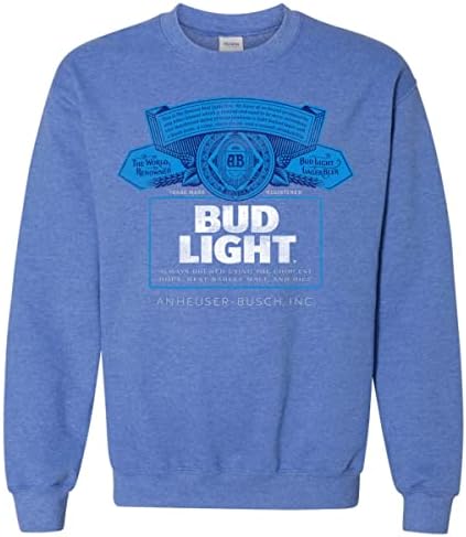 Bud Light Şişe Etiketi Bisiklet Yaka Sweatshirt