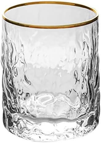 KJHD Düzensiz Bitirir Brendi Snifters Scotch Viski şarap bardakları Eski Moda Viski bardak likör içecek bardağı (Renk: A, Boyut: resimde
